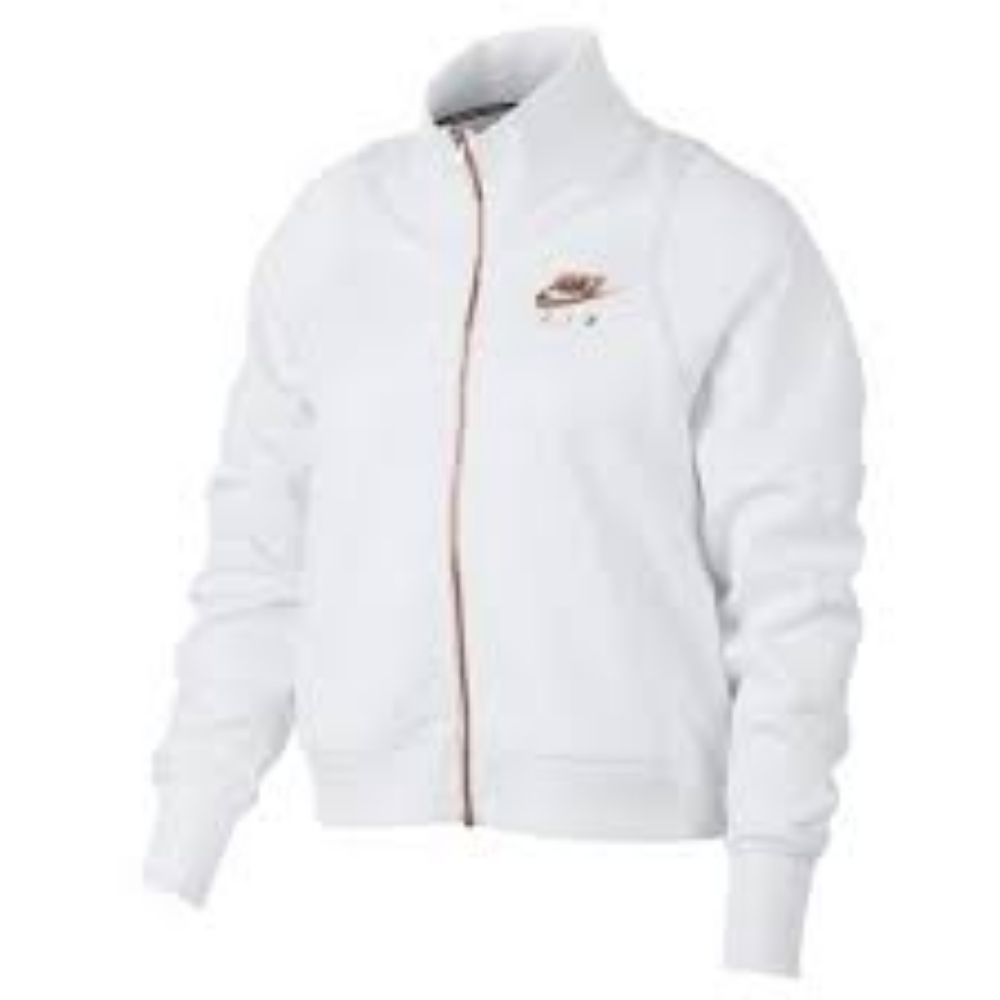 Off white Nike Air Track Jacket XL rose, gold, zipper, and logo